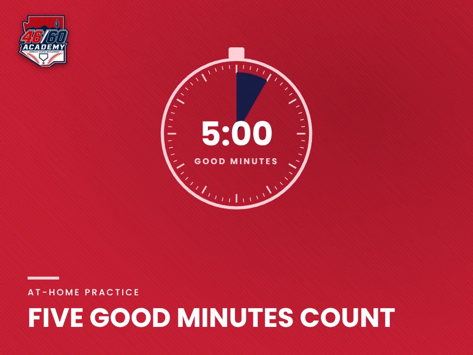 Five good minutes count: Backspin Jr. teaching graphic from 46/60 Academy