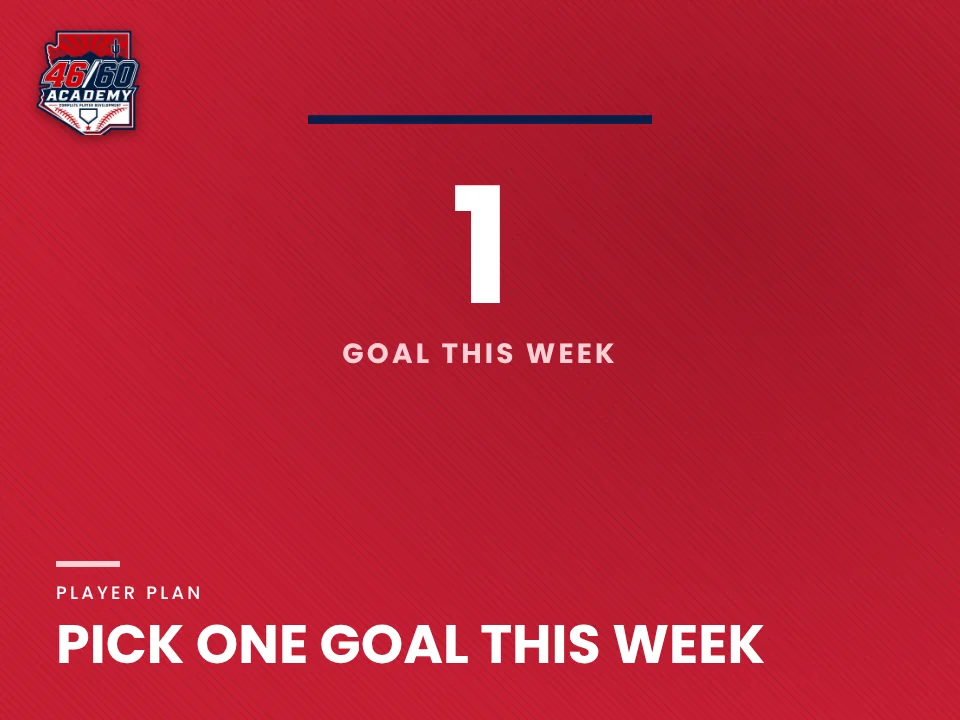 Pick one goal this week: Backspin Jr. teaching graphic from 46/60 Academy
