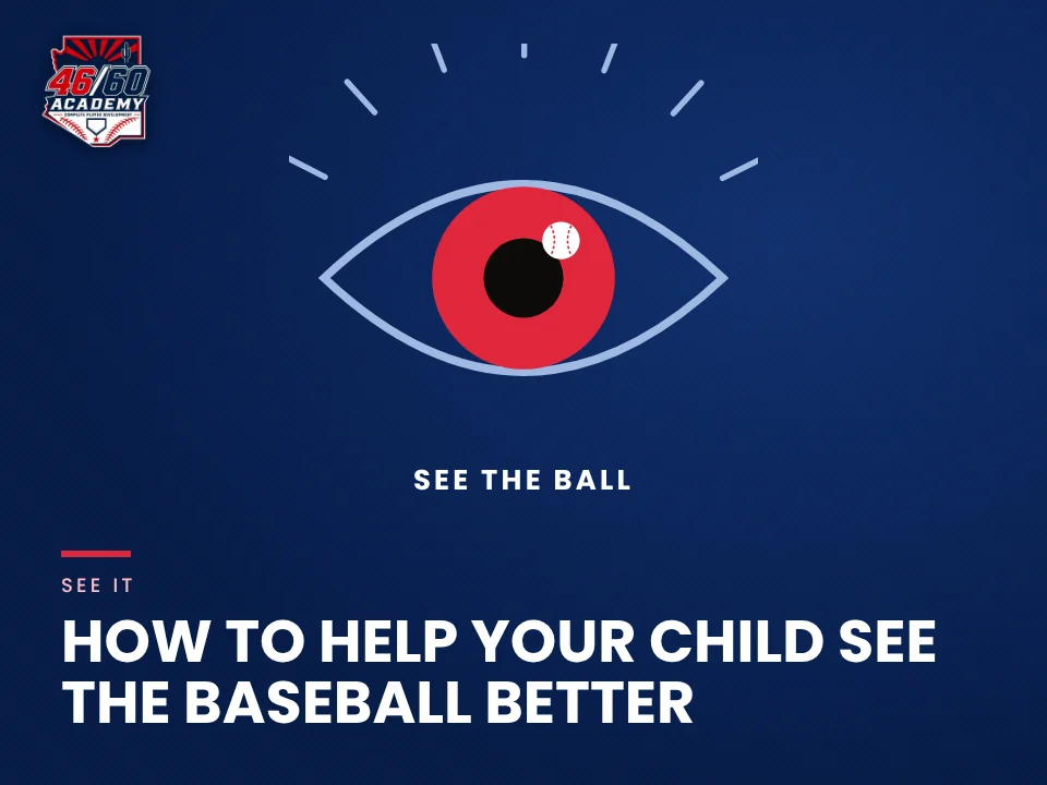 How to help your child see the baseball better: Backspin Jr. teaching graphic from 46/60 Academy