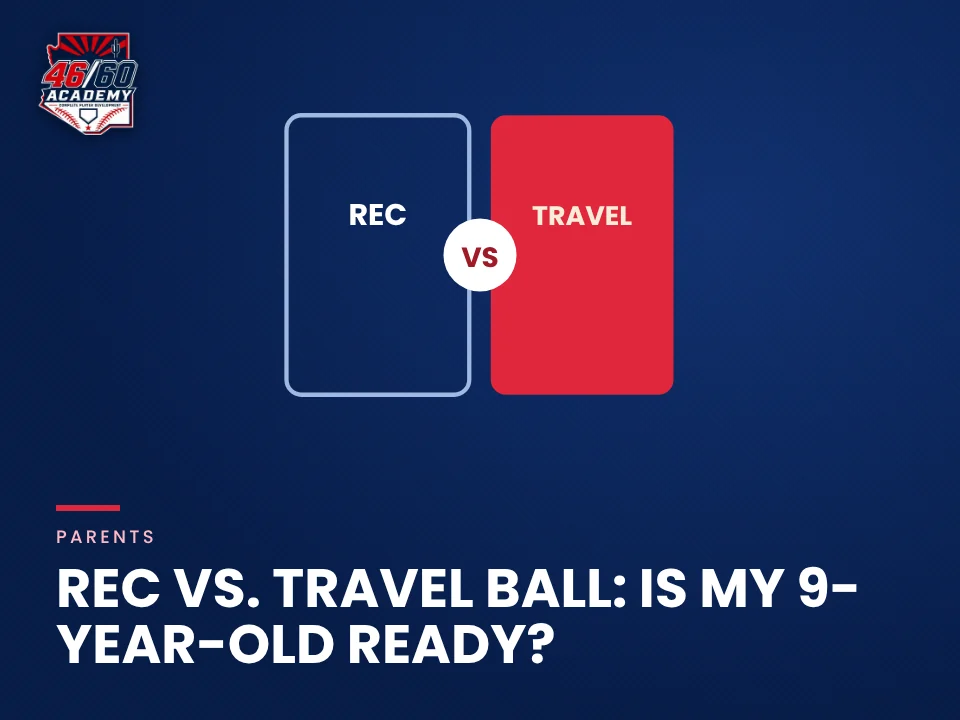 Rec vs. travel ball: is my 9-year-old ready?: Backspin Jr. teaching graphic from 46/60 Academy