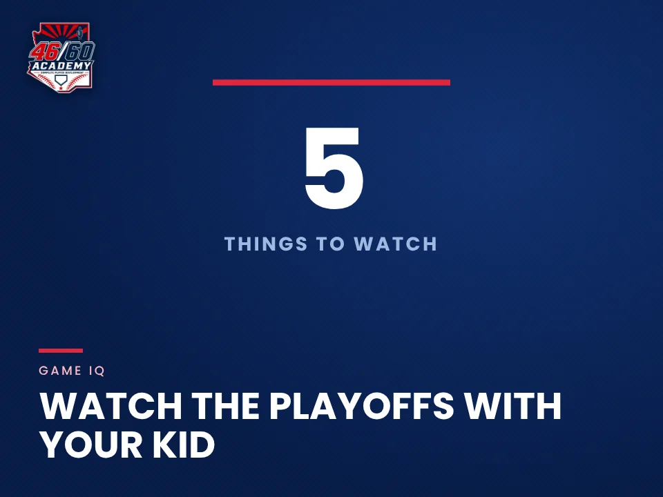 Watch the playoffs with your kid: 5 things to point out: Backspin Jr. teaching graphic from 46/60 Academy
