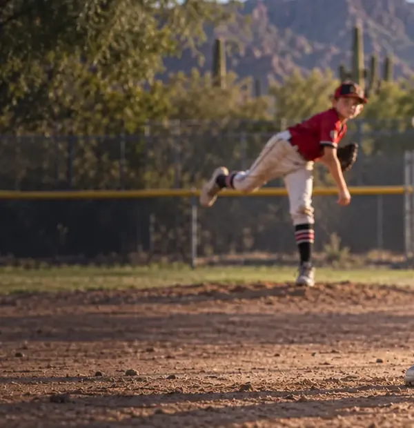 Young baseball and softball players