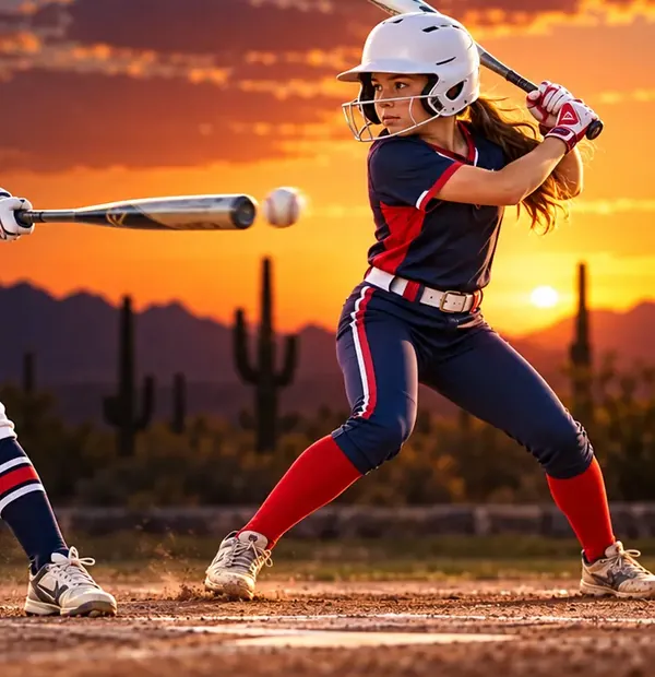 Young baseball and softball players