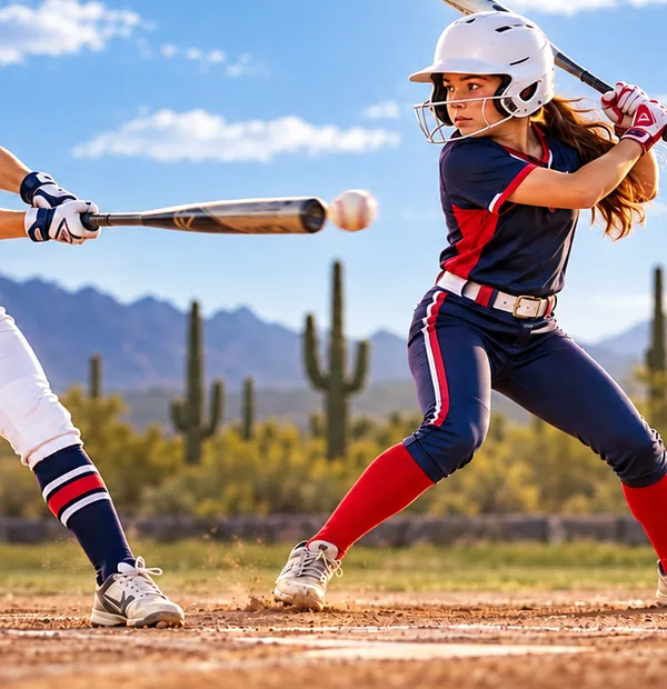Young baseball and softball players