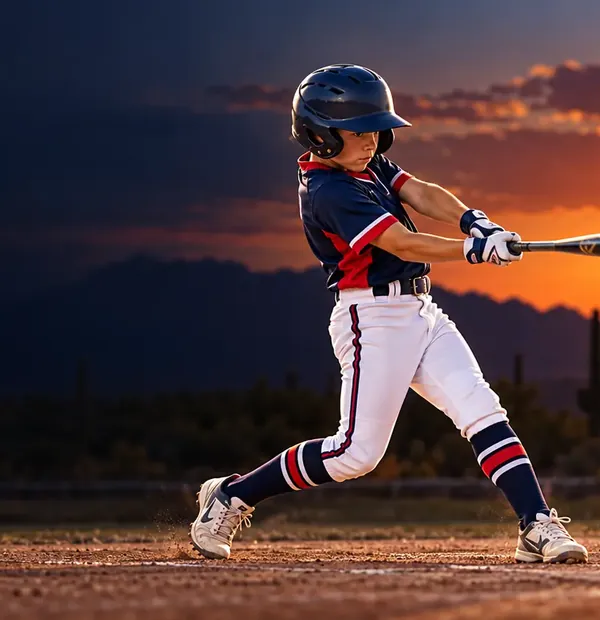 Young baseball and softball players