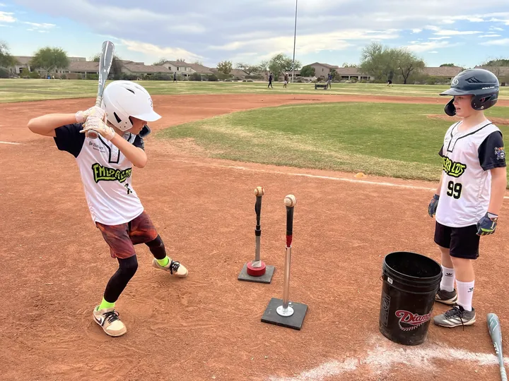 Tee station at camp
